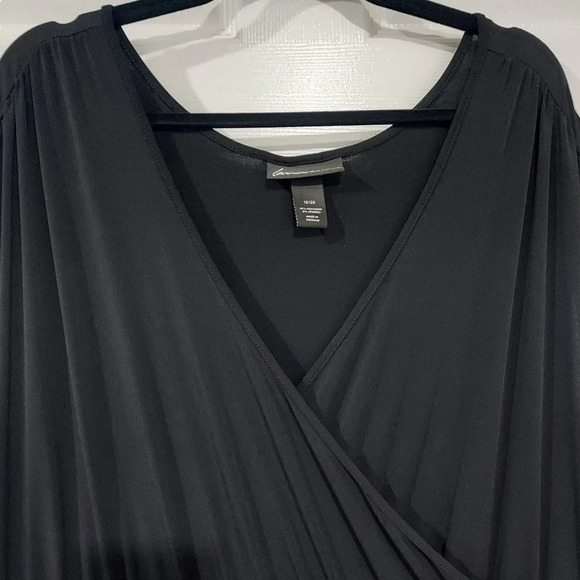 Lane Bryant Black Jumper/Romper Cinch Waist Cap Sleeves in Size 18/20 - 2X - Picture 3 of 12